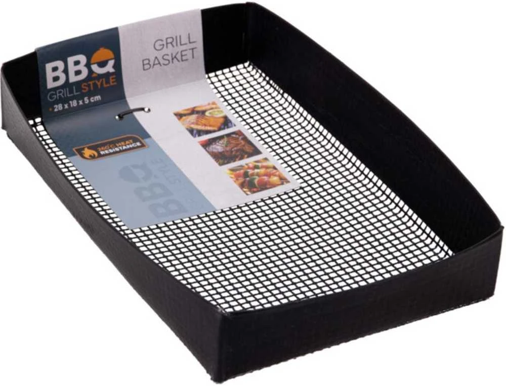 KOOPMAN DARŽOVIŲ IR MĖSOS KEPIMO KREPŠELIS 28x18x5CM PTFE NON STICK BBQ 944984