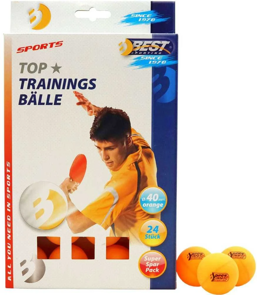 Stalo teniso kamuoliukai Best Sporting, 24 vnt., oranžiniai
