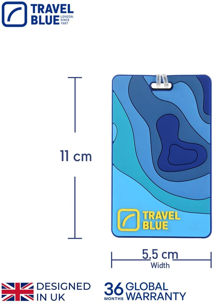 Staples Mėlyna TRAVEL Mėlynas IDENTYFIKATOR BAGAŻOWY MAPY