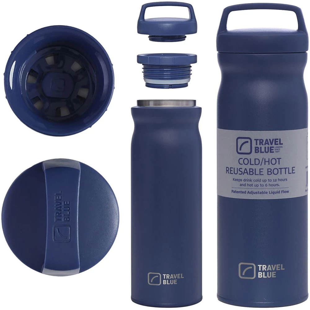 Blue Mėlyna TRAVEL Mėlynas TERMOSAS NAVY