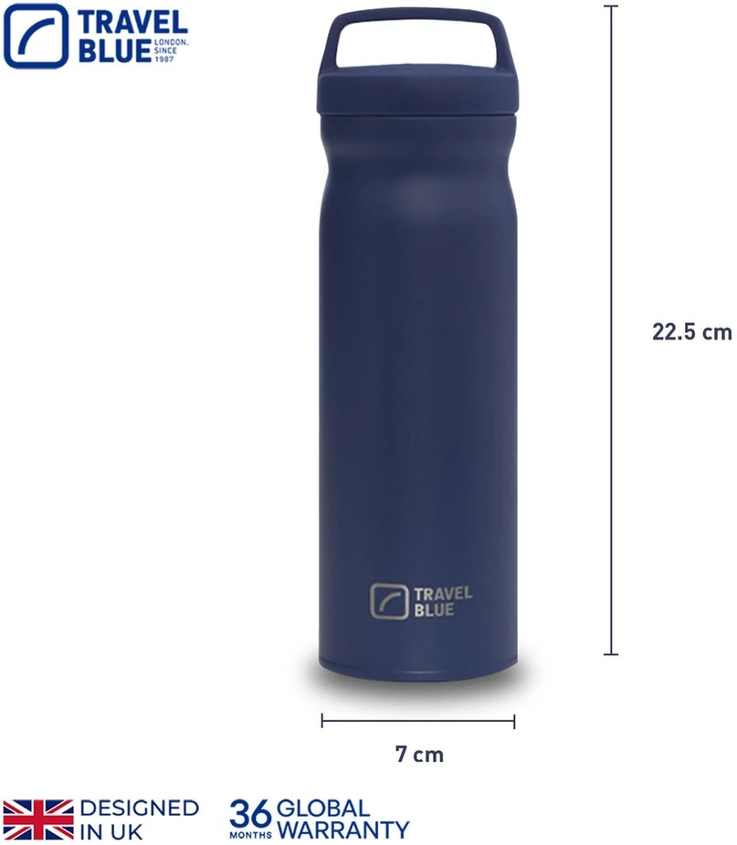 Blue Mėlyna TRAVEL Mėlynas TERMOSAS NAVY