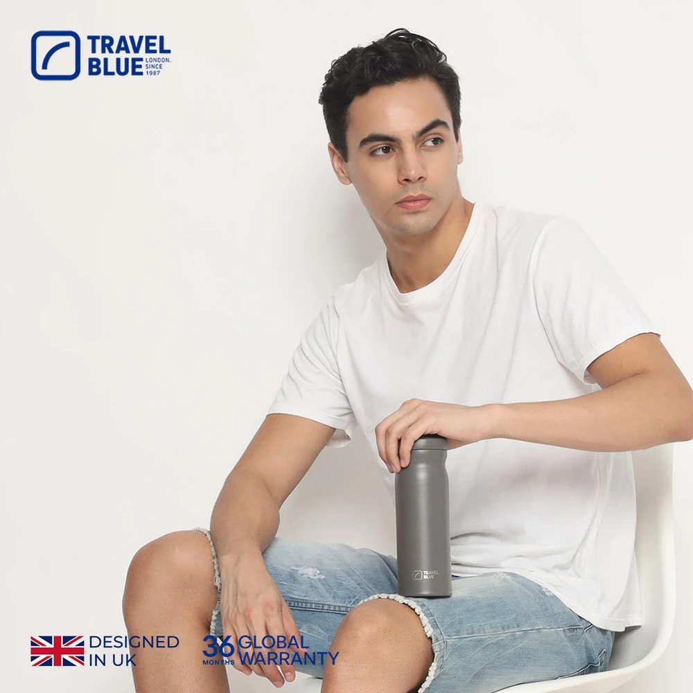 Blue Mėlyna TRAVEL Mėlynas Termosas pilkas