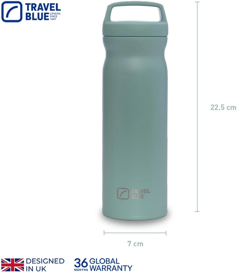 Blue Mėlyna TRAVEL Mėlynas termosas žalias
