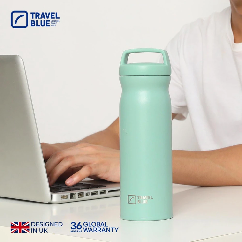 Blue Mėlyna TRAVEL Mėlynas termosas žalias