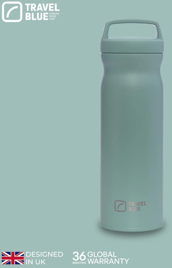 Blue Mėlyna TRAVEL Mėlynas termosas žalias