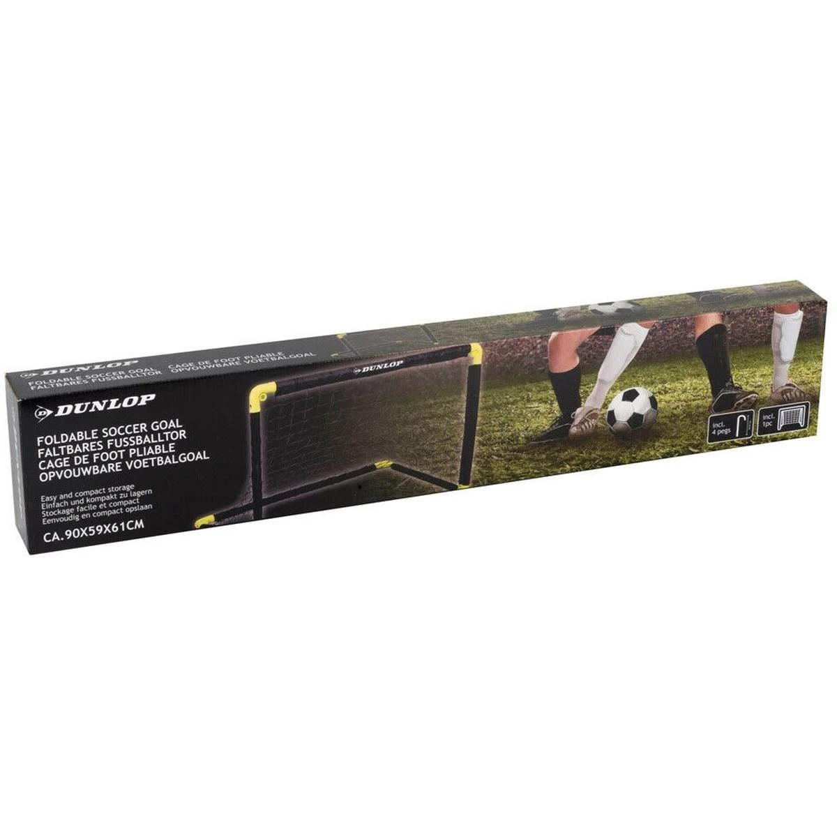 Dunlop Sulankstomos futbolo vartai su tinklu 90x59x61 cm