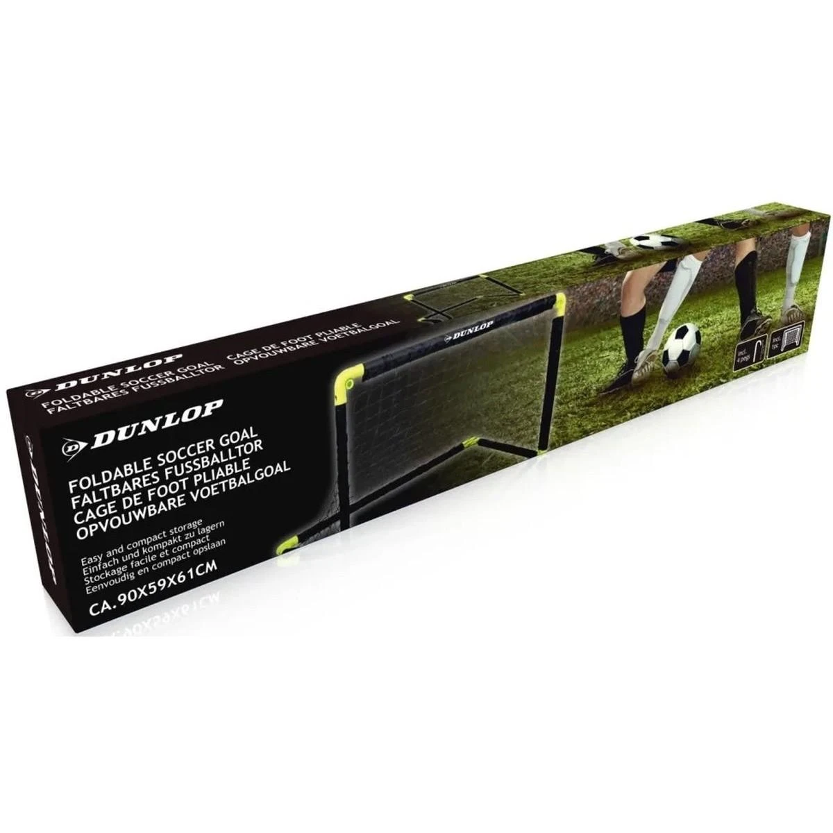 Dunlop Sulankstomos futbolo vartai su tinklu 90x59x61 cm