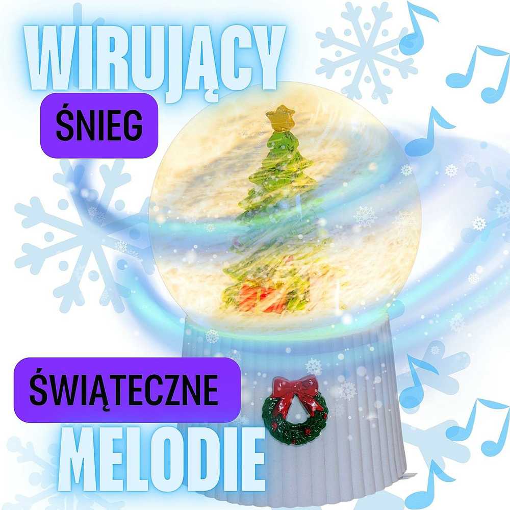 Christmas Decoration 147 MM LED SNIEGO GAUBLYS SU ŽAIDŽIAMA KALĖDŲ EGLUTĖ