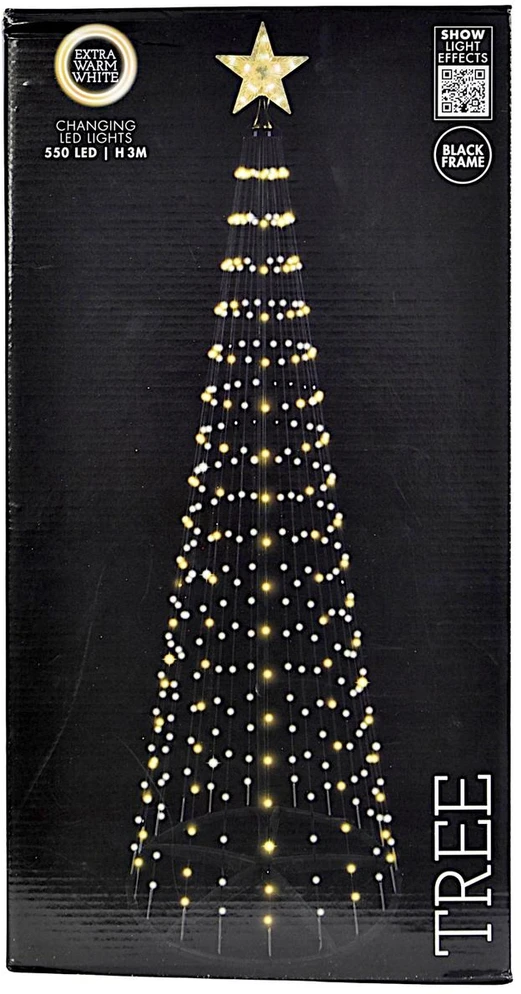 Christmas Decoration Koopman Choinka dekoracyjna 550LED super ciepły balta 300CM Juodas