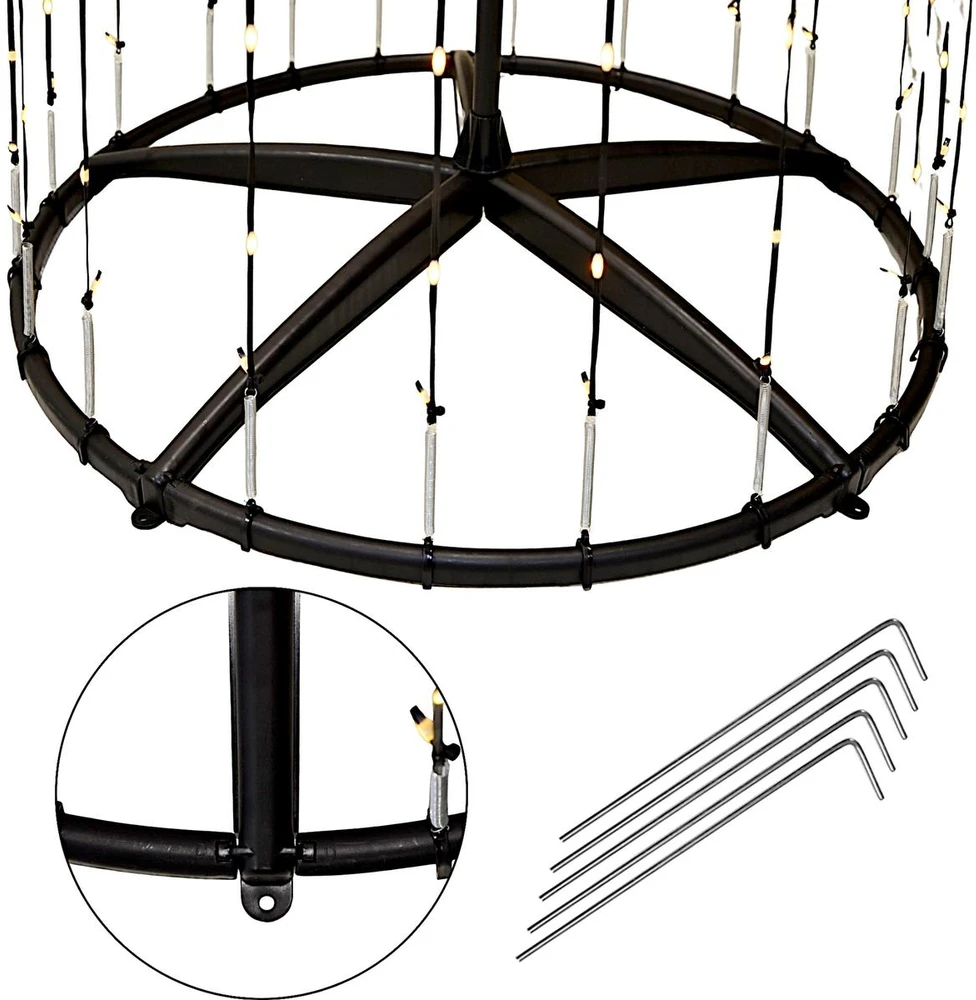 Christmas Decoration Koopman Choinka dekoracyjna 550LED super ciepły balta 300CM Juodas