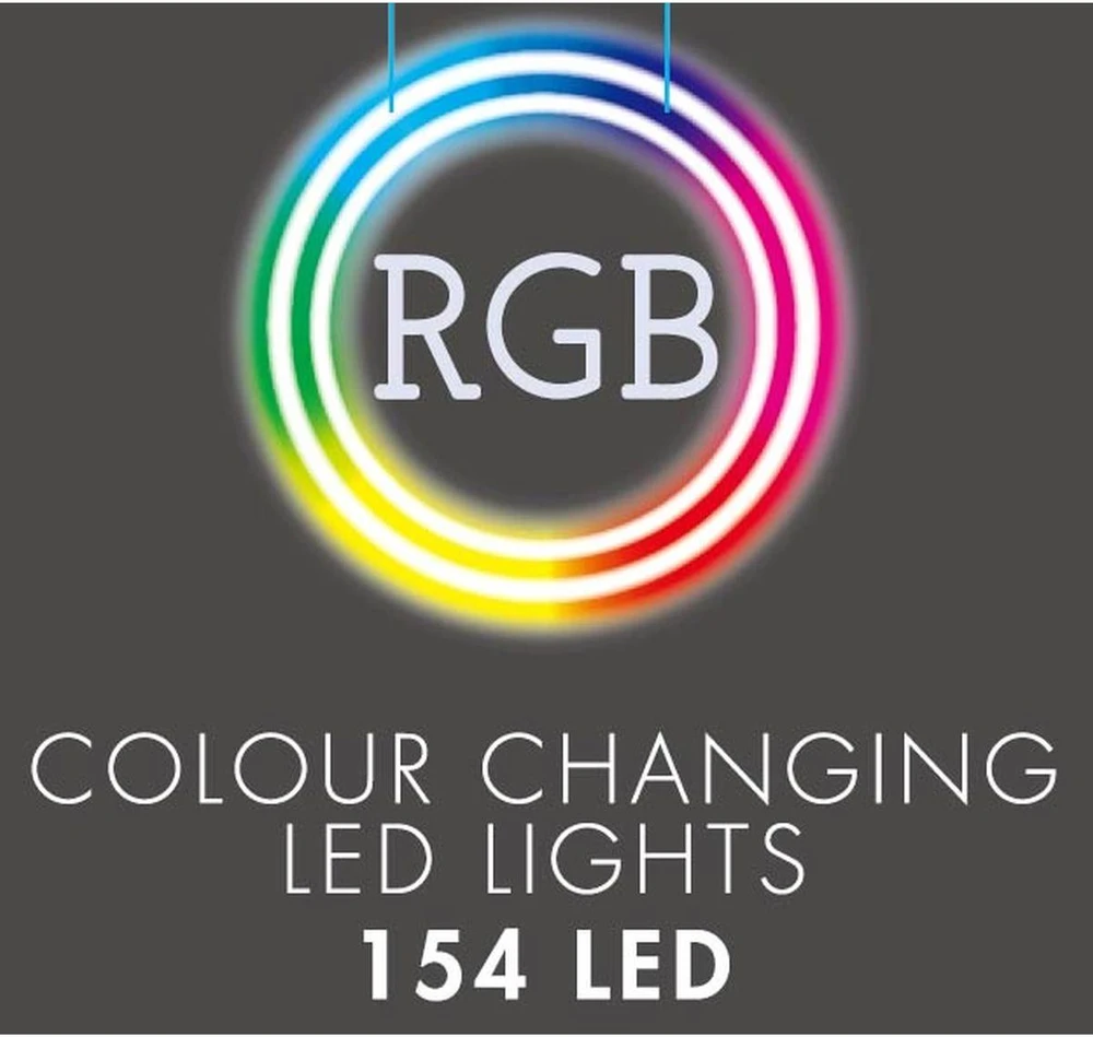 Christmas Decoration Apšviestas LED Kalėdų medis 150 cm su 154 RGB LED