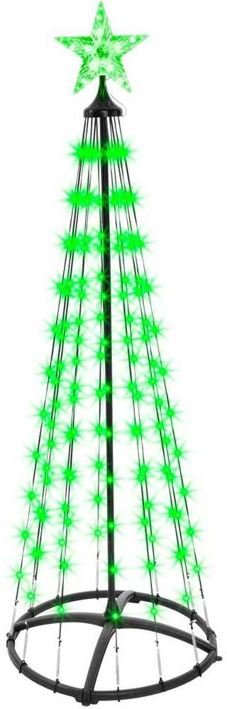 Christmas Decoration Apšviestas LED Kalėdų medis 150 cm su 154 RGB LED