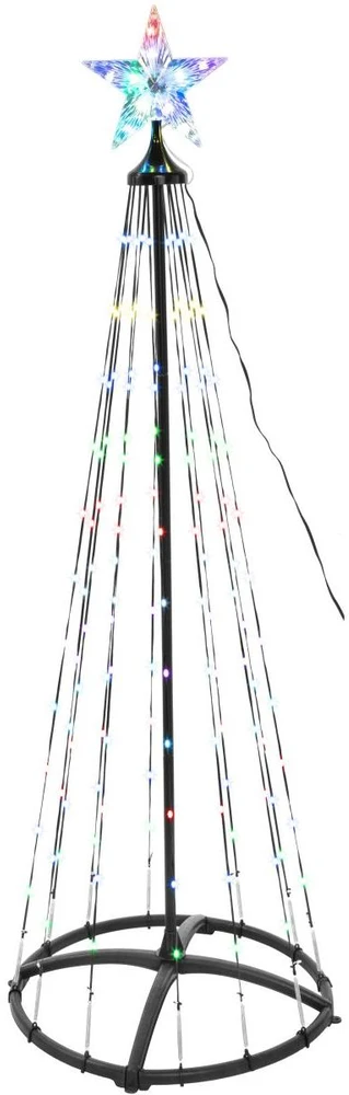 Christmas Decoration Apšviestas LED Kalėdų medis 150 cm su 154 RGB LED