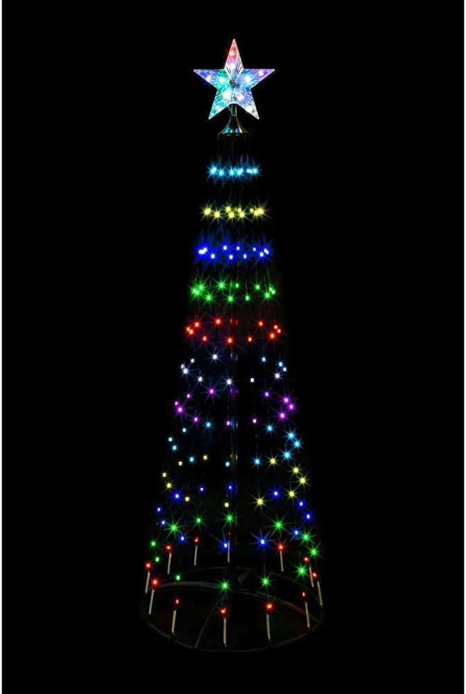 Christmas Decoration Apšviestas LED Kalėdų medis 150 cm su 154 RGB LED