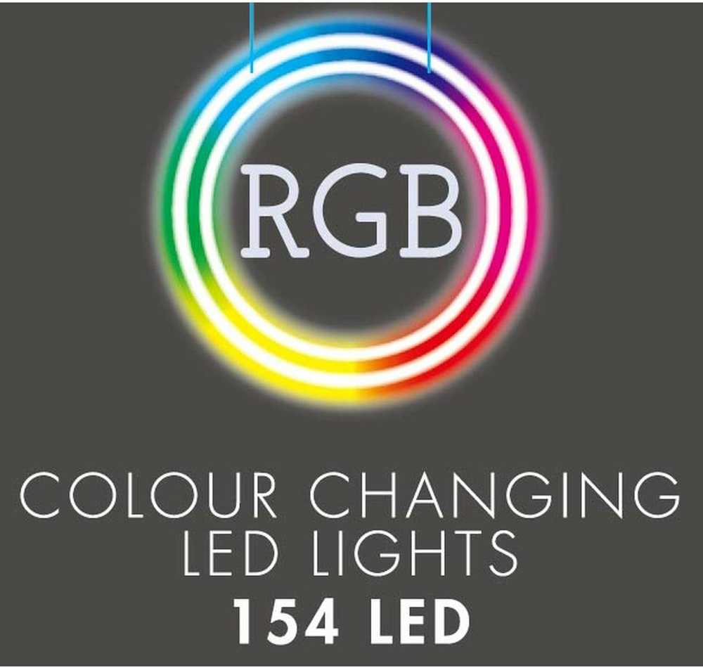 Christmas Decoration Apšviestas LED Kalėdų medis 150 cm su 154 RGB LED