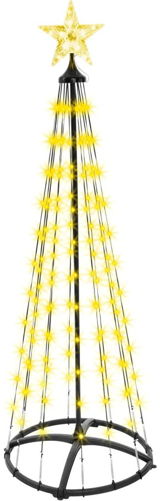Christmas Decoration Apšviestas LED Kalėdų medis 150 cm su 154 RGB LED