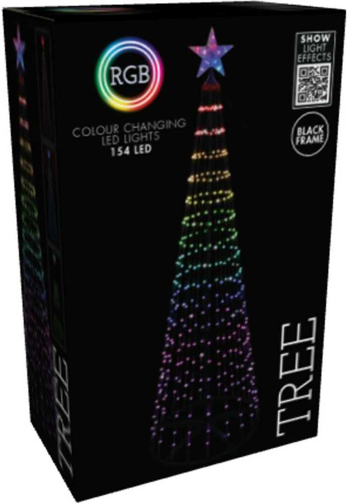 Christmas Decoration Apšviestas LED Kalėdų medis 150 cm su 154 RGB LED