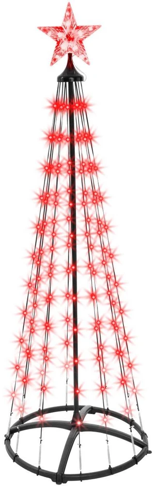 Christmas Decoration Apšviestas LED Kalėdų medis 150 cm su 154 RGB LED