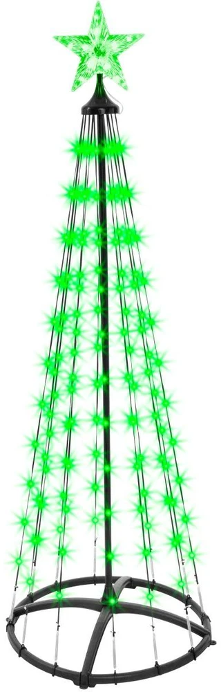 Christmas Decoration Apšviestas LED Kalėdų medis 150 cm su 154 RGB LED