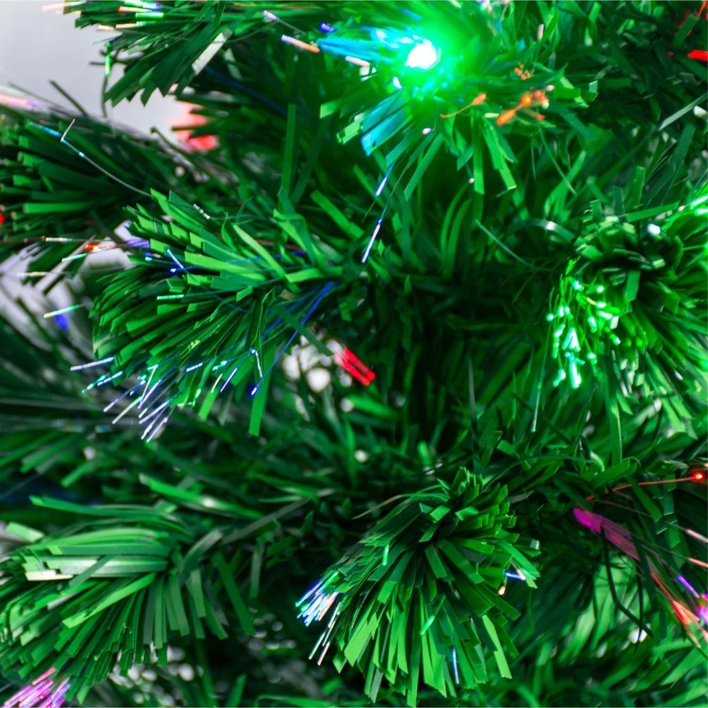 Christmas Decoration Dekoratyvinė šviesolaidinė kalėdinė eglutė, daugiaspalvė, 90 cm