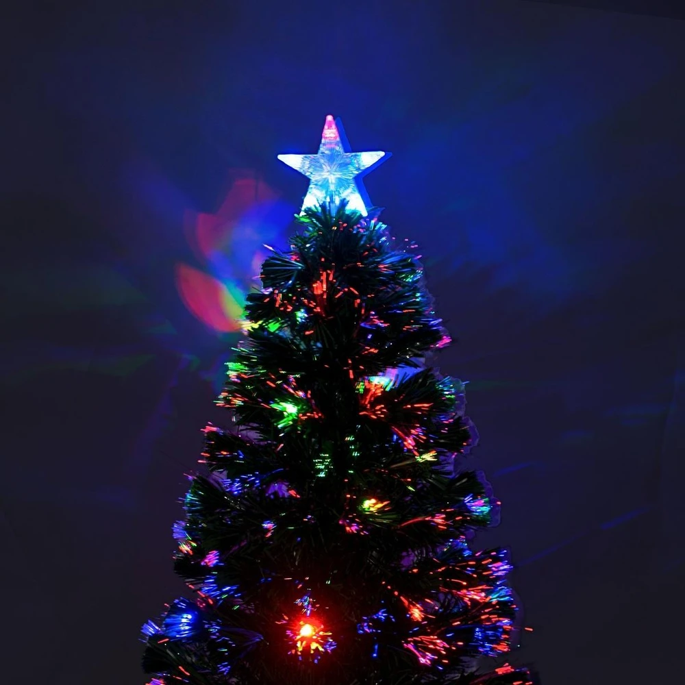 Christmas Decoration Dekoratyvinė šviesolaidinė kalėdinė eglutė, daugiaspalvė, 90 cm