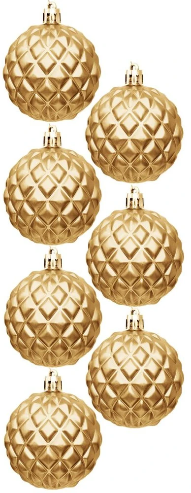 Christmas Decoration Kalėdiniai papuošalai Rūtos 35 vnt. auksinės spalvos 6 cm