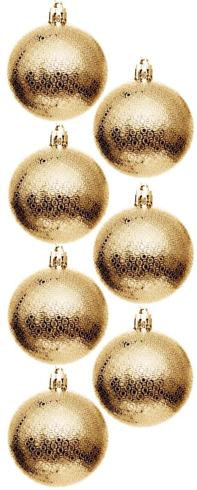 Christmas Decoration Kalėdiniai papuošalai Rūtos 35 vnt. auksinės spalvos 6 cm