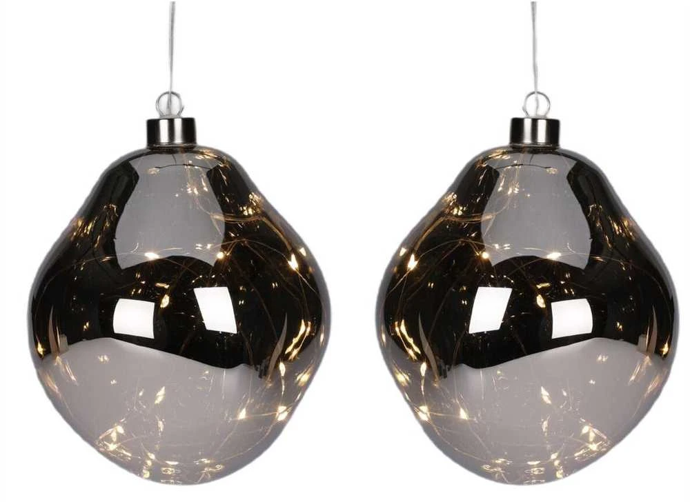 Christmas Decoration stikliniai led šviestuvai kalėdoms, 2 vnt