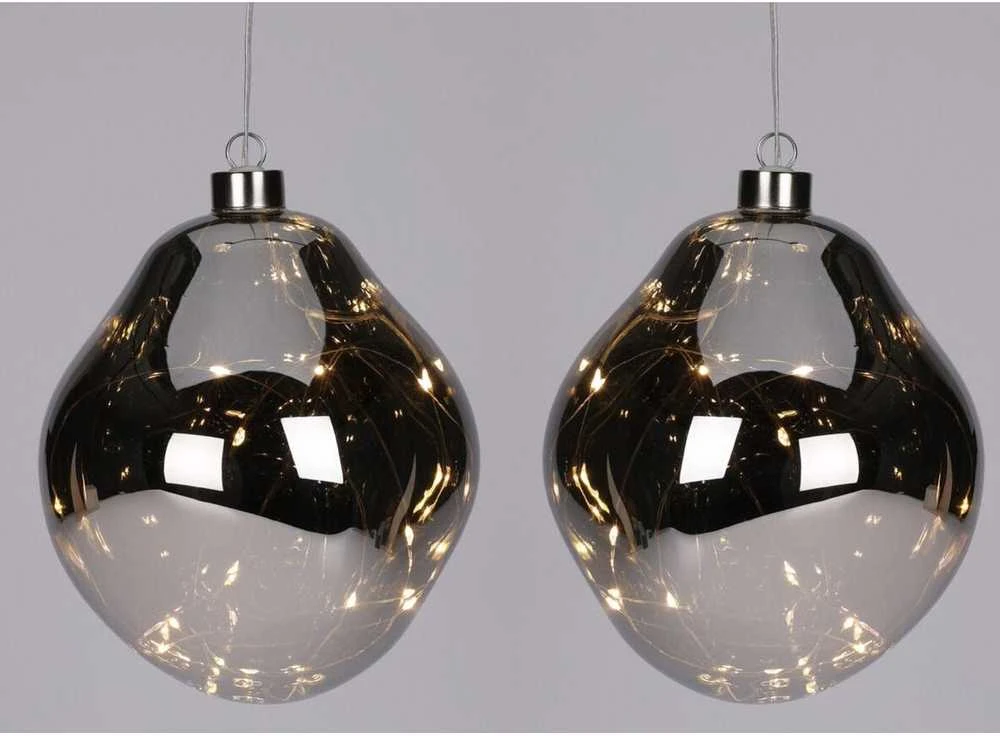 Christmas Decoration stikliniai led šviestuvai kalėdoms, 2 vnt