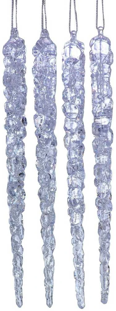 KOOPMAN Opaliniai ledukų papuošimai 22 cm, 4 vnt.