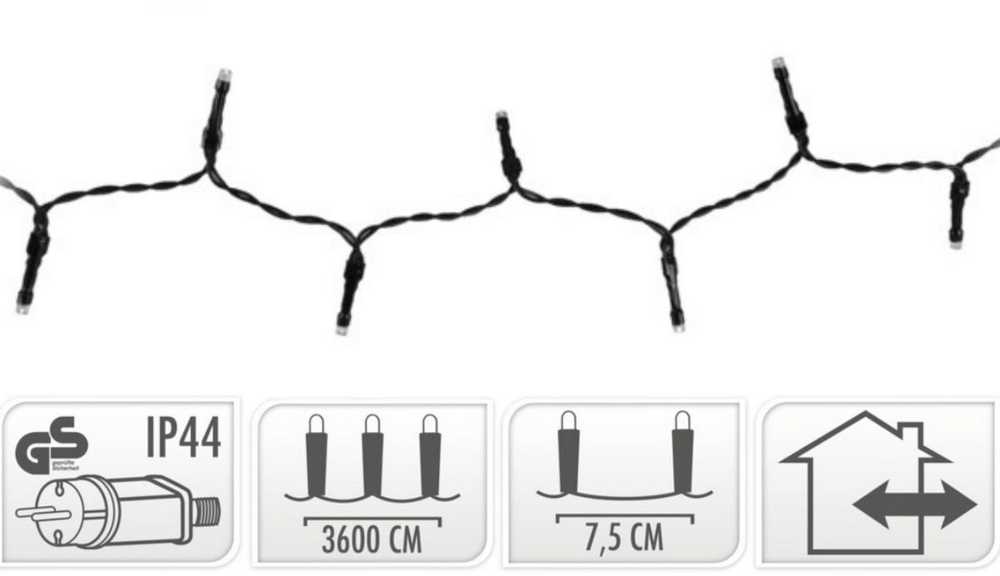 Christmas Decoration Kalėdinės eglutės lemputės, 480 LED lempučių grandinėlė, daugiaspalvė