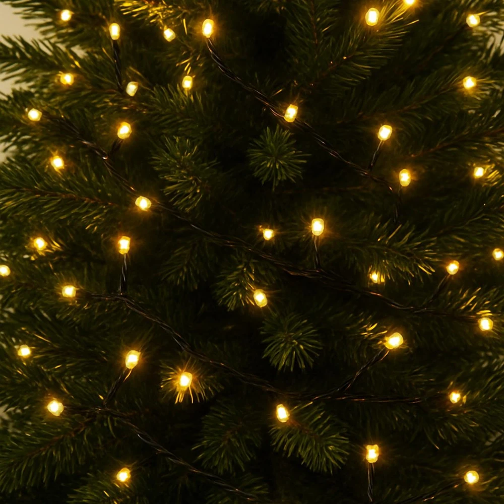 Christmas Decoration Kalėdinės eglutės lemputės su girlianda, 750 LED blyksnių, šiltai balta