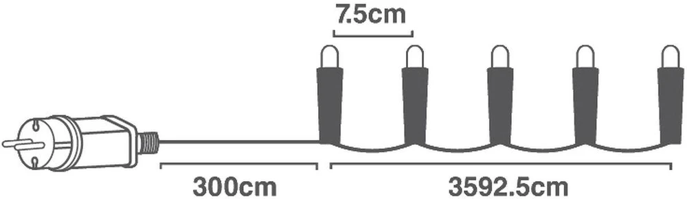Nežinomas Lempučių girlianda AX8451160, 36 m, šiltai balta