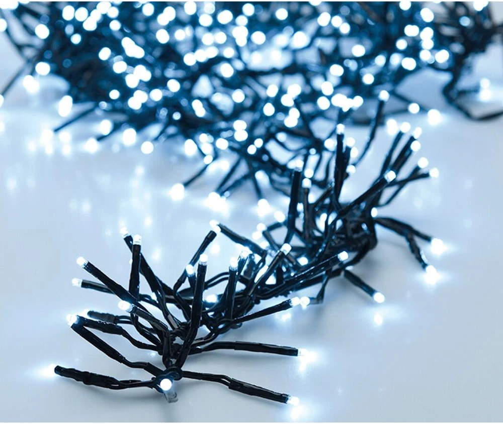 Christmas Decoration KALĖDINĖS LENGVOS GRANDINĖS 576 LED LAIKMATIS COLD Baltas