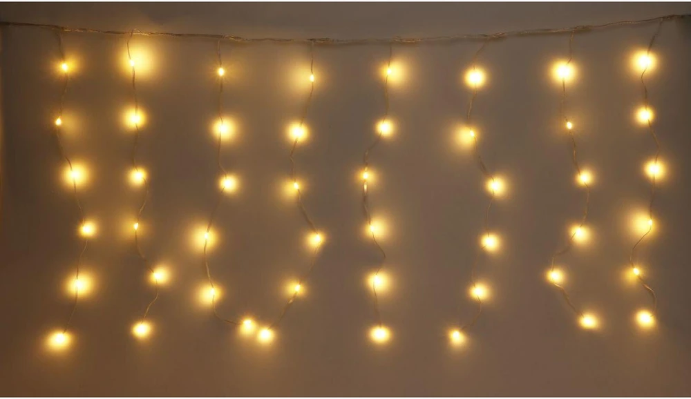 Christmas Decoration KALĖDINĖS ŠVIESOS ŠVIESOS UŽDUOTĖS 240 LED 600X60CM SU NUOTOLINIO PULTU ŠILTA BALTA