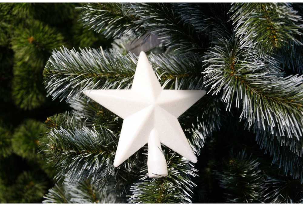 Christmas Decoration Christmas medžio topper. baltas. plastikas