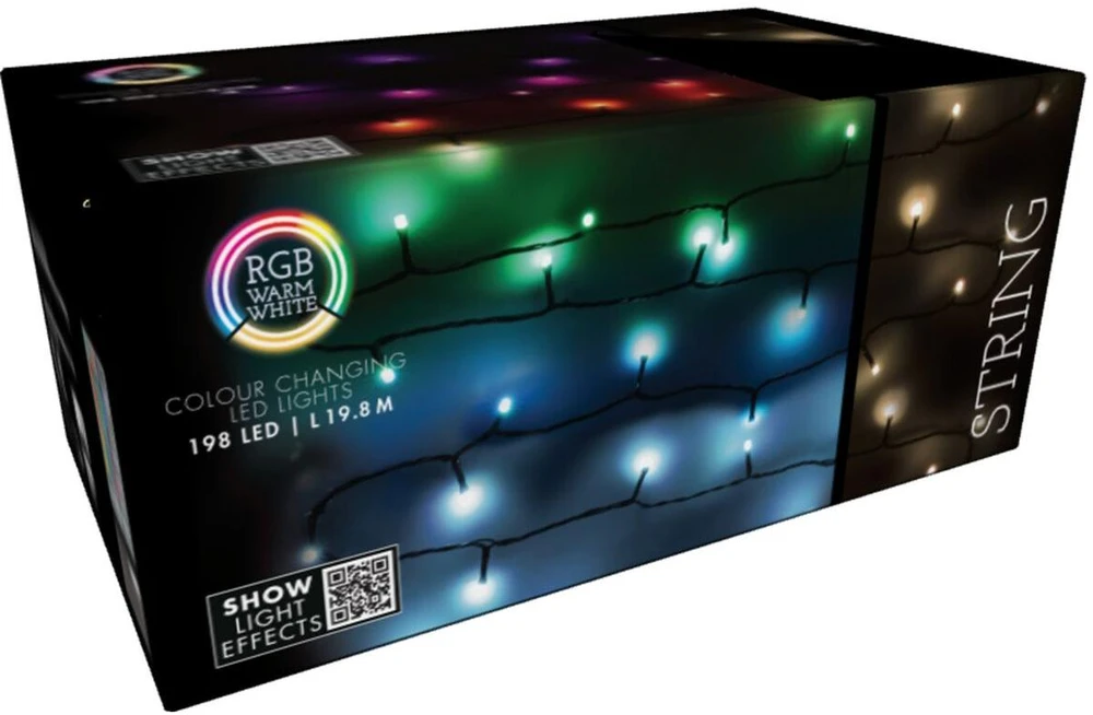 Christmas Decoration KALĖDŲ EGLĖLĖS LIETUVIAI 198 RGBW LED GRANDINĖS LEDĖS SU NUOTOLINIO VALDYMU
