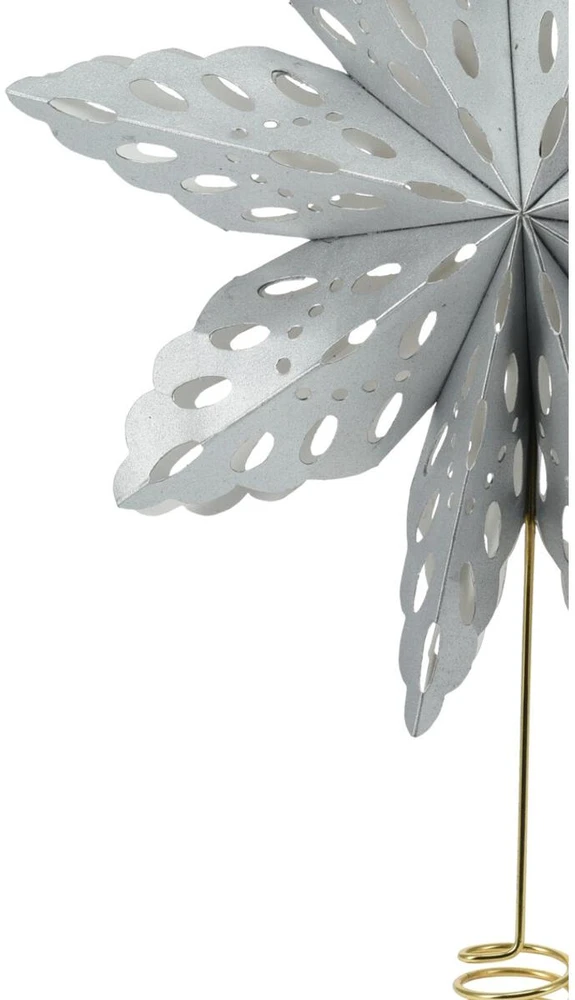Christmas Decoration Kalėdų žvaigždė medelio viršūnė sidabrinė