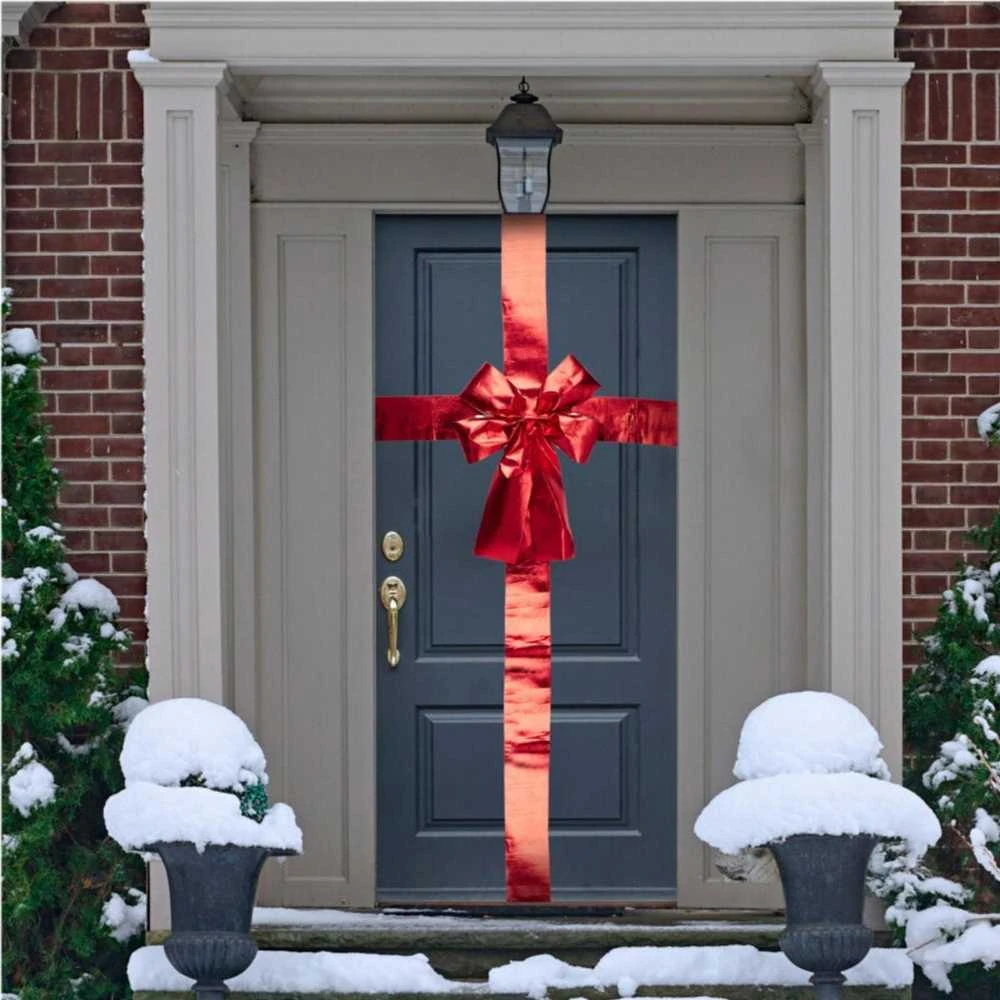 Christmas Decoration Dekoratyvinė juostelė durelėms Raudona 33x42 cm - Kalėdų dekoracija