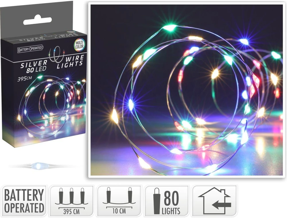 Mondex girlianda su led lemputėmis, 80 spalvotų lempučių