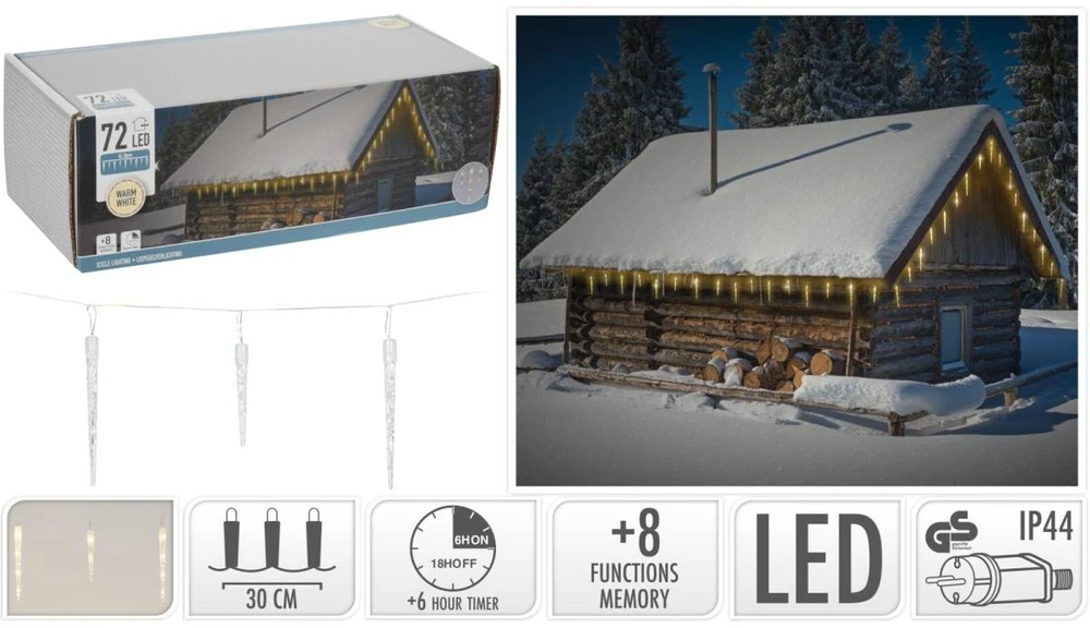 Christmas Decoration Lauko kalėdinė girlianda 72 LED 6,9 m