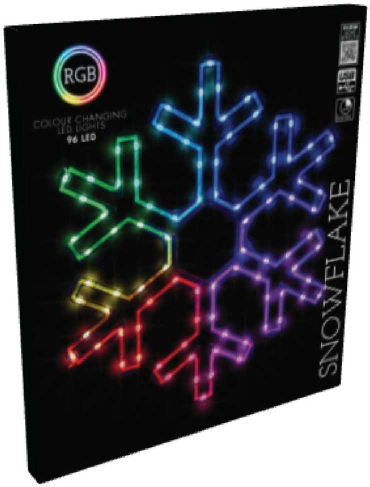 None Elektrinė LED dekoracija SNAIGĖ, 90 LED, RGB, USB, su pultu, 0,6x43x50cm