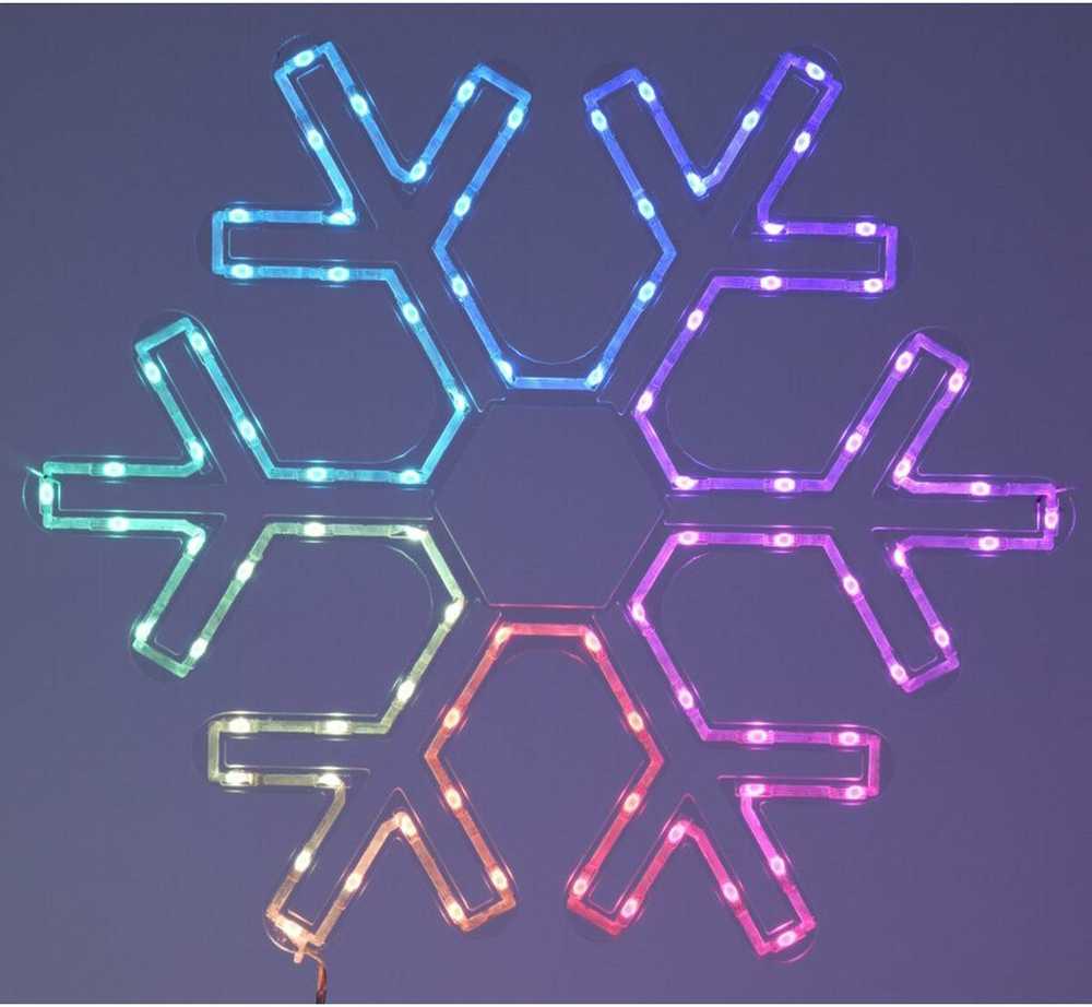 None Elektrinė LED dekoracija SNAIGĖ, 90 LED, RGB, USB, su pultu, 0,6x43x50cm
