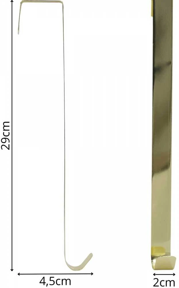 Nežinomas Kabliukas kalėdiniam vainikui, AAE328350, 29 cm, aukso