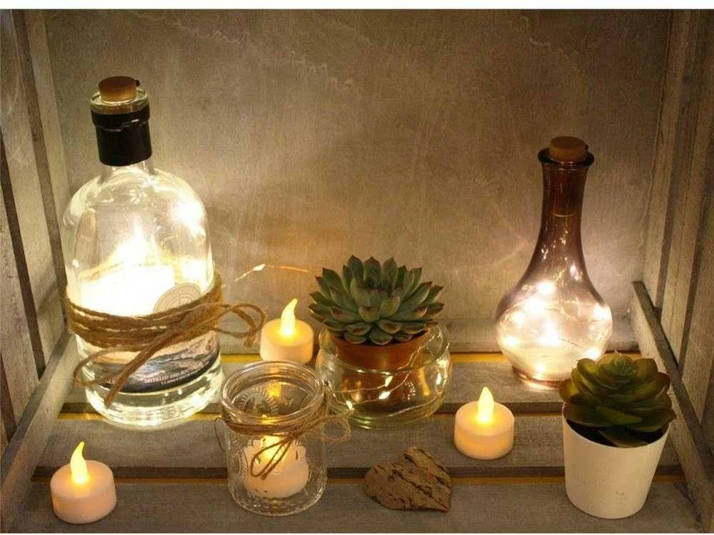 Dekoracja Domu Ambiance Light 4 LED ARBATINIŲ ŽVAKIŲ RINKINYS 756504