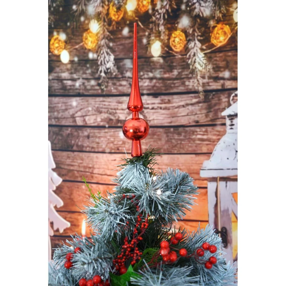 Christmas Gifts Kalėdų eglės viršūnė raudona, 25 cm