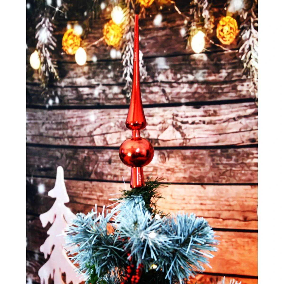 Christmas Gifts Kalėdų eglės viršūnė raudona, 25 cm
