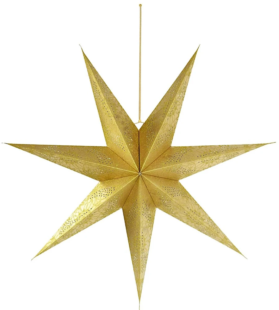Mondex Christmas Gifts GWIAZDA DEKORACYJNA PAPIEROWA 45CM ZŁOTA