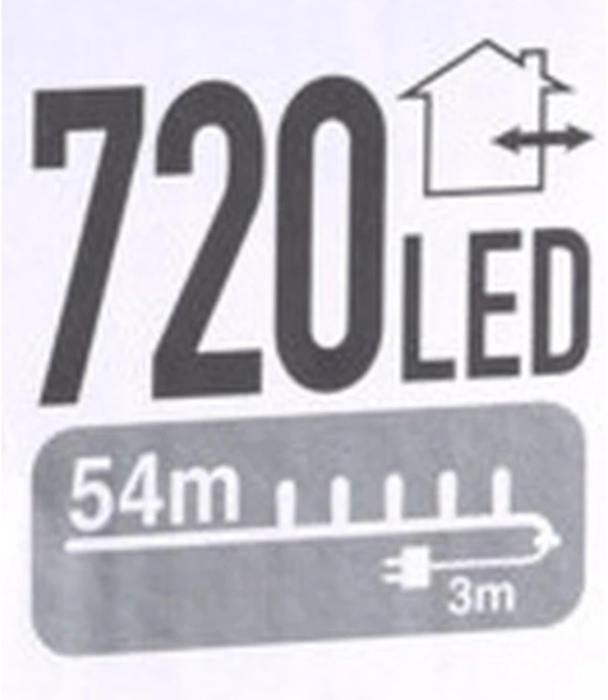 Mondex Christmas Gifts KALĖDINĖS LEMBUTĖS GRANDINĖS ŠVIESOS 720 LED ŠILTAI BALTA
