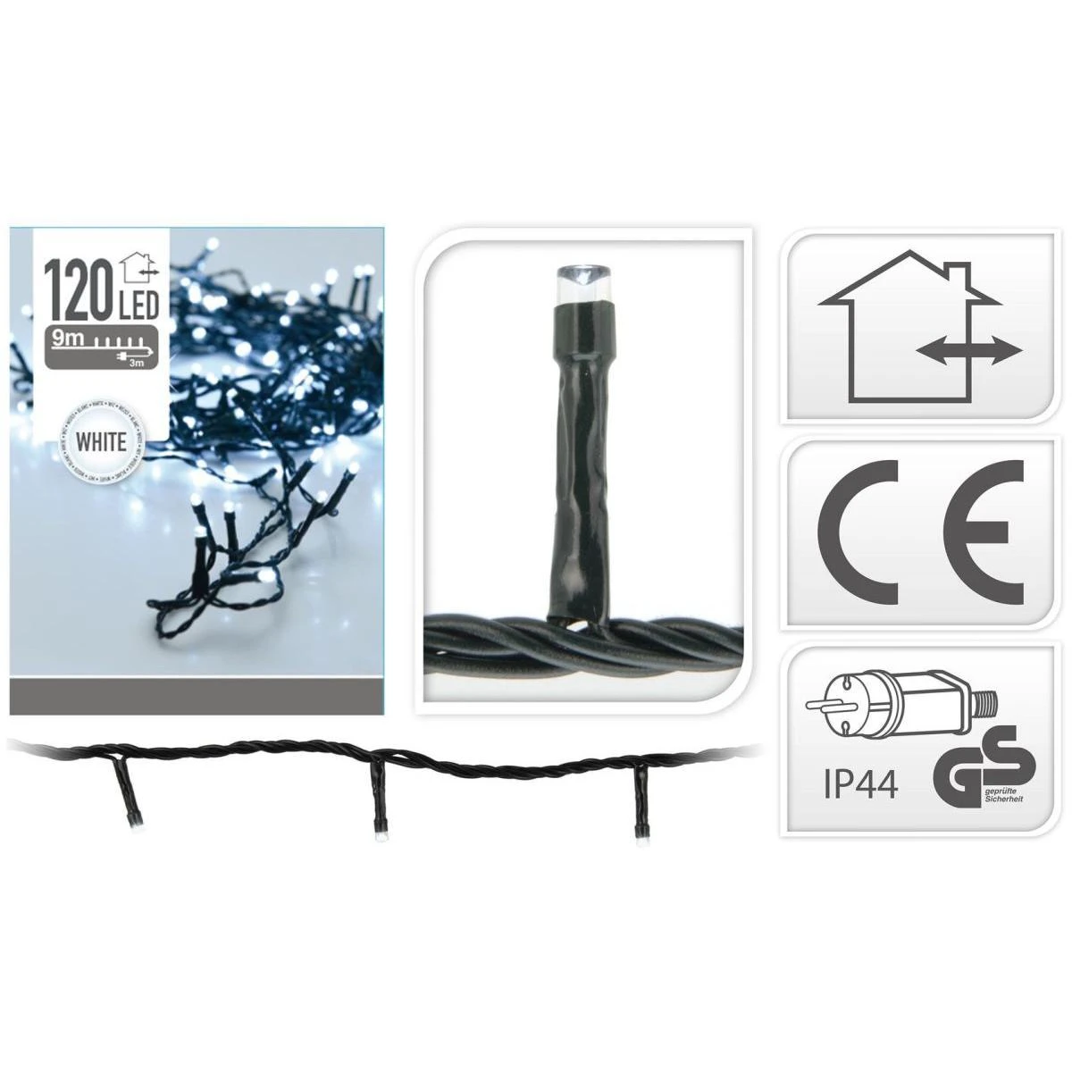 Christmas Gifts kalėdinės švieselės šaltai baltos 120 LED